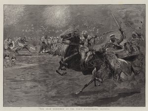 الفرسان العرب في ميدان سباق الخيل في باريس ، أولمبيا