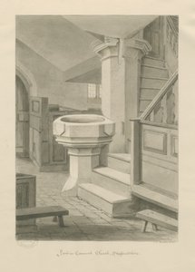 الخط في كنيسة كانوك: رسم بني داكن ، 1841