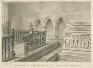 داخل Draycott في كنيسة Moors: رسم بني داكن ، 1841 بواسطة جون شيسيل بكلر