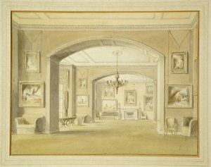 معرض صور في تيبيلي هاوس ، 1809 (مرحاض فوق قلم رصاص على ورق)