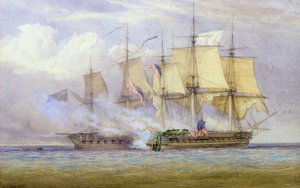 لحظة النصر بين سفينة شانون وسفينة تشيسابيك الأمريكية في 1 يونيو 1813 ، 1857