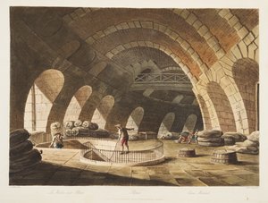سوق الذرة ، توضيح من فرساي ، باريس وسانت دينيس ، حانة. 1805 (أكواتينت) بواسطة جون كلود ناتس