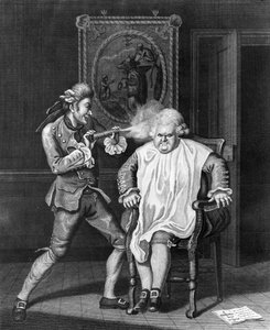 الإنجليزي في باريس ، الطباعة الحجرية لجيمس كالدويل ، 1770