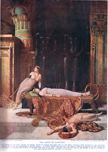 وفاة كليوباترا ، توضيح من `` تاريخ الأمم في هاتشينسون &39;&39; ، ج .1910 بواسطة جون كولير