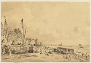 شاطئ برايتون ، النظر شرقاً ، 1824 بواسطة جون كونستابل