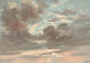 دراسة السحابة: Stormy Sunset، 1821-1822. بواسطة جون كونستابل