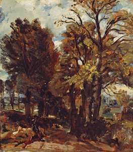 رسم تخطيطي لحارة في شرق بيرغولت ، حوالي عام 1810 (زيت على ورق على قماش) بواسطة جون كونستابل