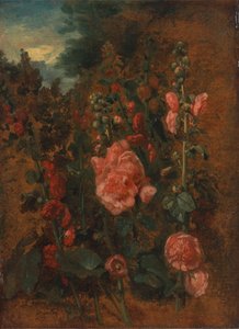 دراسة Hollyhocks ، كاليفورنيا. 1826. بواسطة جون كونستابل