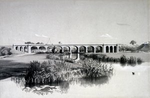 Avon Viaduct ، Wolston ، 2 يوليو 1837 (قلم وحبر وغسل على ورق)