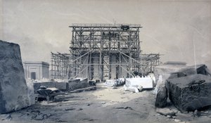 بناء قوس يوستن ، يناير 1838 (قلم وحبر وغسل على ورق) بواسطة جون كوك بورن