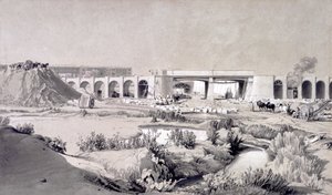جسر طريق هامستيد ، 5 أكتوبر 1836 (قلم وحبر وغسل على ورق) بواسطة جون كوك بورن