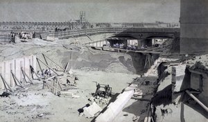 جسر هامبستيد رود ، من جانب كامدن ، 16 أغسطس 1836 (قلم وحبر وغسل على ورق) بواسطة جون كوك بورن