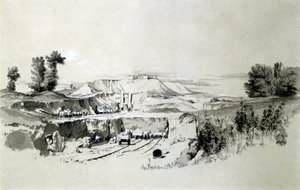 نفق Linslade ، 23 يونيو 1837 (قلم وحبر وغسل على ورق) بواسطة جون كوك بورن