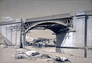 جسر ناش ميلز ، كينجز لانجلي ، هيرتفوردشاير ، 10 يونيو 1837 (قلم وحبر وغسل على ورق) بواسطة جون كوك بورن
