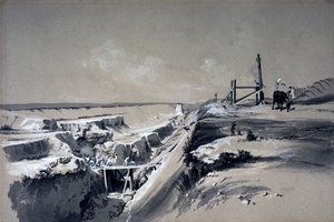Tring Cutting ، هيرتفوردشاير ، 1830 (قلم وحبر وغسل على ورق) بواسطة جون كوك بورن