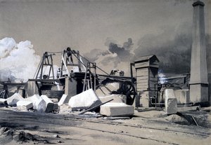 محرك تهوية ومحرك متعرج ، نفق كيلسبي ، 18 يوليو 1837 (قلم وداخل وغسل على ورق) بواسطة جون كوك بورن