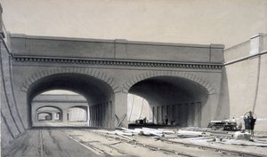 منظر بالقرب من محطة يوستن بثلاثة جسور ، سبتمبر 1837 (قلم وحبر وغسل على ورق)