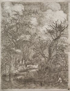 الجزء الخلفي من المطاحن ، ج. 1812-1813. بواسطة جون كروم