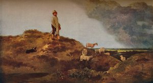 نظرة على Mousehold Heath ، بالقرب من نورويتش ، c1812. بواسطة جون كروم