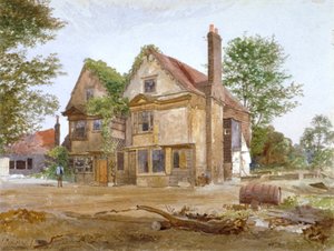 منظر أمامي لـ Basing Manor House ، شارع بيكهام هاي ، كامبرويل ، لندن ، 1884 بواسطة جون كروثر