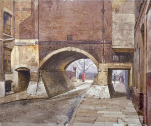 منظر لمدخل لينكولن إن فيلدز في شارع ديوك ، وستمنستر ، لندن ، 1883 بواسطة جون كروثر