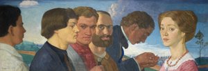 بعض البدائيين اللاحقين و مدام تيسيرون ، 1912 (درجة الحرارة على قماش) بواسطة جون كوري
