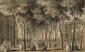 منظر من جراند ووك ، حدائق مارليبون ، 1778-86 بواسطة جون دونويل