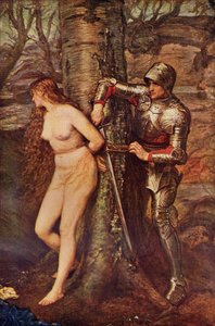 A Knight-errant - شكل أدب رومانسي فروسي ، رسم توضيحي من "الرومانسية وأسطورة الفروسية" بواسطة AR Hope Moncrieff بواسطة جون ايفرت ميليس