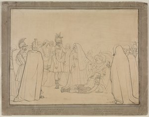 يظهر أينيس جسد بالاس من فيرجيل إنييد ، 1843. بواسطة جون ايفرت ميليس