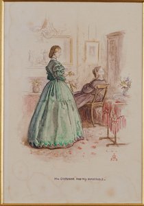 السيدة جريشام والآنسة دونستابل: رسم توضيحي لـ "فراملي بارسوناج" ، 1861 بواسطة جون ايفرت ميليس