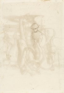 مرفوض ، فيرسو: رسم تخطيطي لامرأة ، 1853 (قلم وحبر بني على ورق) بواسطة جون ايفرت ميليس