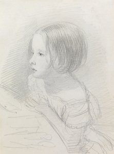 رسم لفتاة (قلم رصاص) بواسطة جون ايفرت ميليس