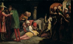 موت روميو وجولييت حوالي عام 1848 (زيت على لوح طاحونة) بواسطة جون ايفرت ميليس