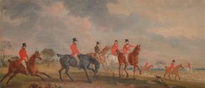 The Quorn Hunt: رسم تخطيطي للفنان وأصدقائه ينطلقون