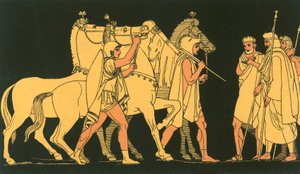 Diomed و Ulysses ، يعودان مع غنائم Rhesus بواسطة جون فلاكسمان