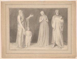حنة تقدم صموئيل إلى إيلي بواسطة John Flaxman
