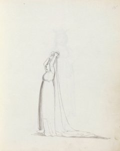 السيدة Siddons as Constance، 1783 (قلم وحبر وغسل على ورق) بواسطة جون فلاكسمان