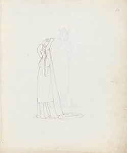 السيدة Siddons as Constance، 1783 (قلم وحبر وغسل على ورق) بواسطة جون فلاكسمان