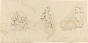 ثلاث شخصيات جالسة بواسطة جون فلاكسمان