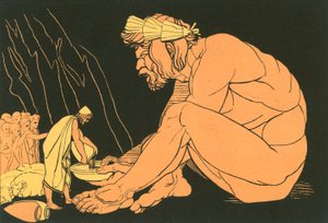 يوليسيس يعطي النبيذ ل Polyphemus