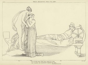 فينوس تقدم هيلين إلى باريس بواسطة جون فلاكسمان