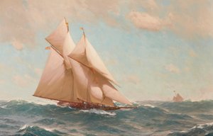 The Celebrated Clipper 'America' (زيت على قماش)