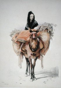 إشبيلية 1835 ، من "اسكتشات إسبانيا" ، نقشها تشارلز جوزيف هولمانديل (1789-1850) ، نُشر عام 1836 (ليثو ملون) بواسطة جون فريدريك (بعد) لويس