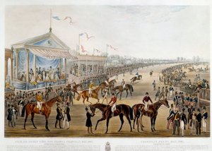 نادي Prix du jockey club a Chantilly في عام 1841 طباعة بواسطة John Frederick Herring (1795-1865) بواسطة جون فريدريك هيرينج الأب