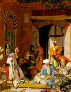 "وصلاة الإيمان تخلص المريض" ، من يعقوب 5:15 (زيت على لوح) بواسطة جون فريدريك لويس
