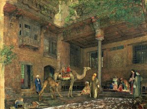 فناء بيت الرسام ، القاهرة ، 1851 بواسطة جون فريدريك لويس