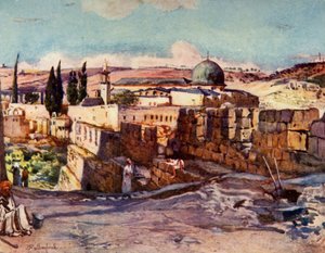 مسجد الأقصى من داخل الجدار الجنوبي للقدس 1902. بواسطة جون فوليلوف