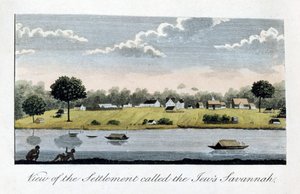 منظر للمستوطنة يسمى يهود سافانا 1813