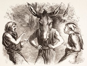 رسم توضيحي لحلم ليلة منتصف الصيف ، من &39;مكتبة شكسبير المصورة&39; ، لندن 1890 بواسطة جون جيلبرت