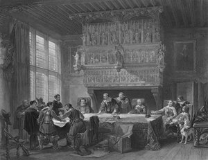 مجلس الحرب في كورتراي ، 1854. بواسطة جون جودفري